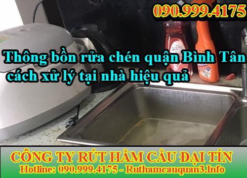Thông bồn rửa chén quận Bình Tân cách xử lý tại nhà hiệu quả