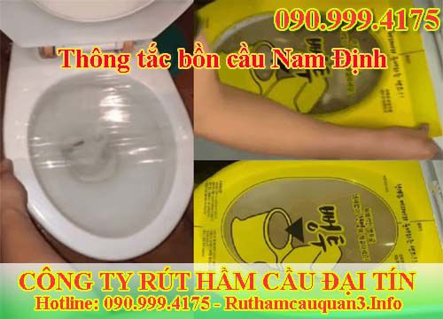 Thông tắc bồn cầu Nam Định giảm giá 63k BH đến 36 tháng