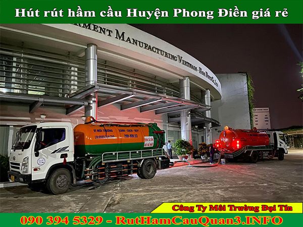 Hút rút hầm cầu Huyện Phong Điền giá rẻ uy tín 090 394 5329