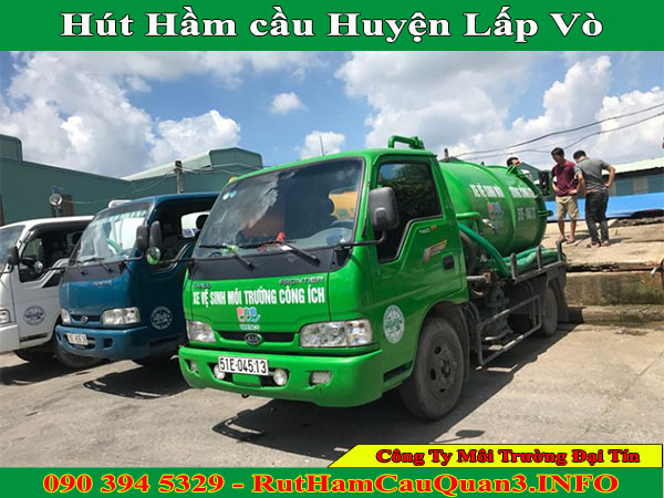 Hút hầm cầu Huyện Lấp Vò Đại Tín sạch 100%, BH 24 tháng